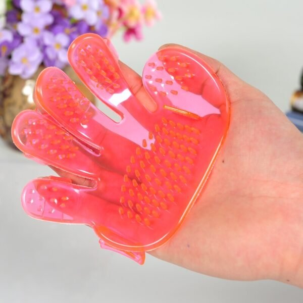 Pink Pet Grooming Glove - Image 5