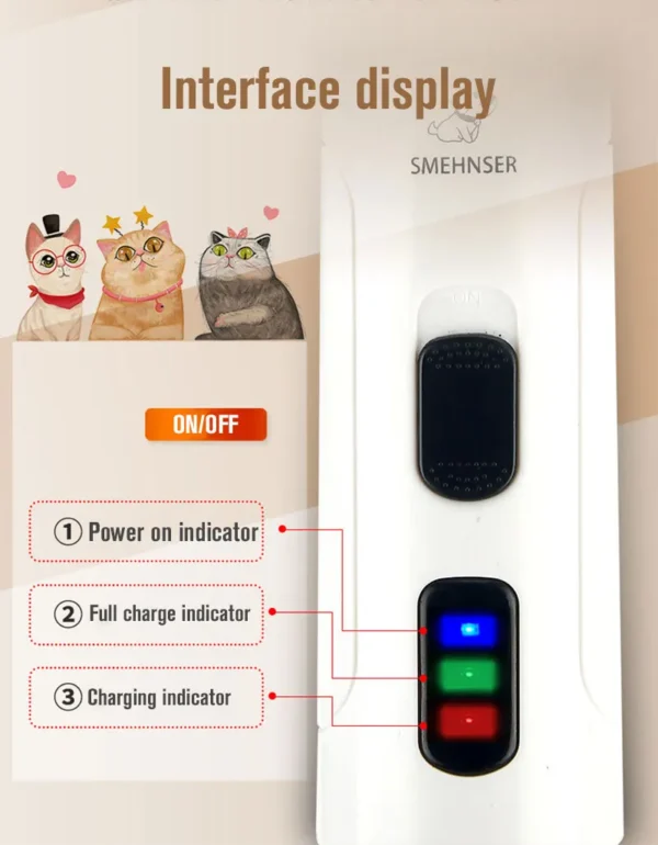 Rechargeable Dog Nail Grinders Nail Grooming Trimmer Tools - Image 3