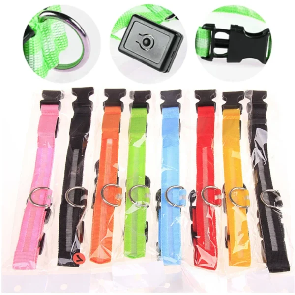 Usb Charging Glowing Dog Collar With Pendant Detachable - Image 2