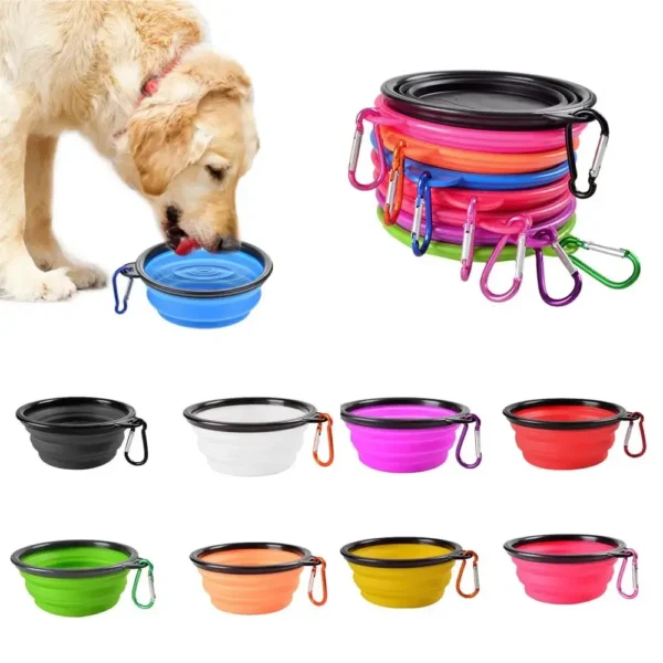 Collapsible Pet Silicone Food Water Bowl - Image 3