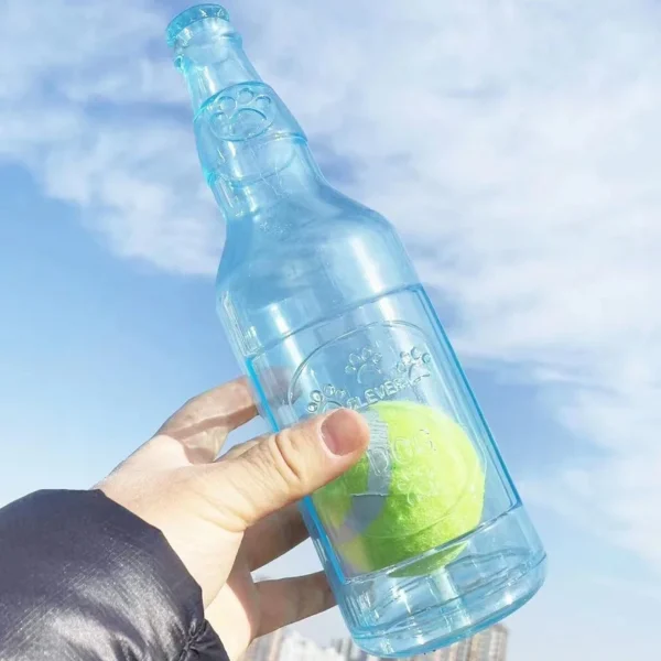 Dog Chew Toy Bite-resistance Beer Bottle with Tennis Ball - Image 4
