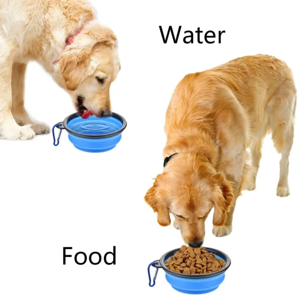 Collapsible Pet Silicone Food Water Bowl - Image 5
