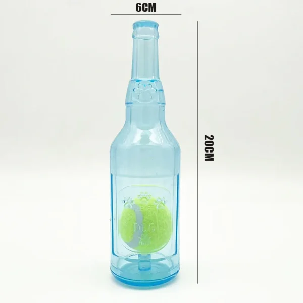 Dog Chew Toy Bite-resistance Beer Bottle with Tennis Ball - Image 2
