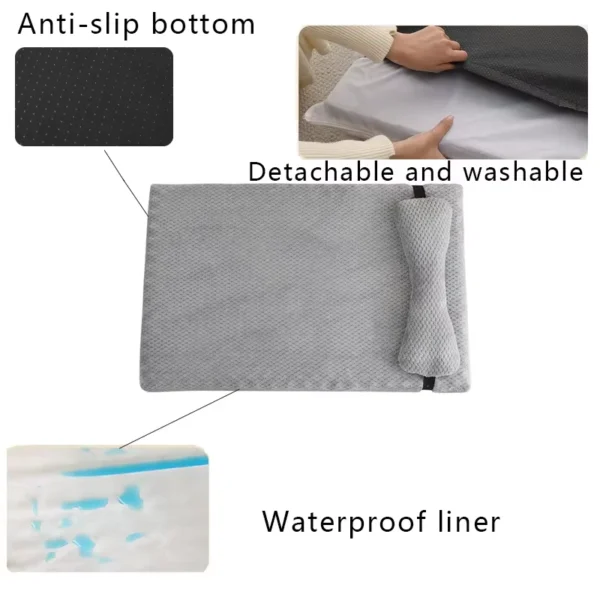 Warm Calming Dog Bed with Pillow Fluffy - Image 3