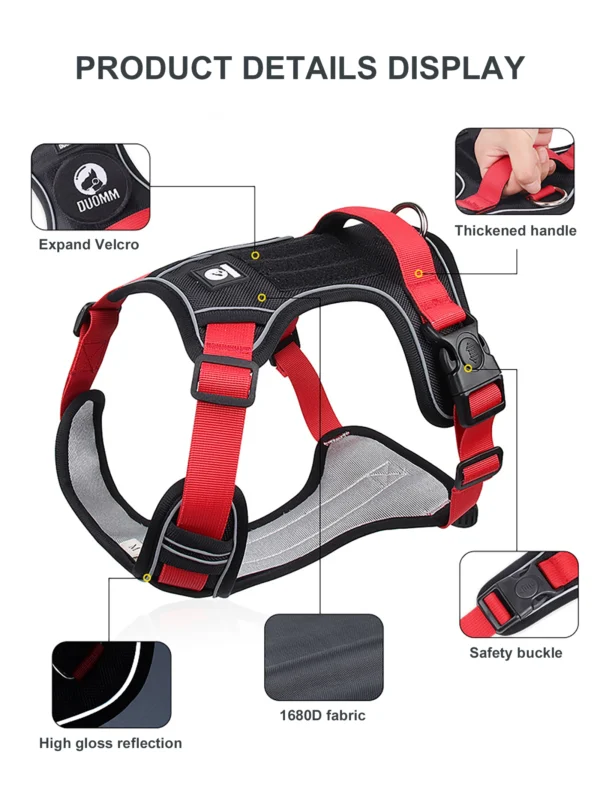 Dog Harness Reflective Tactical Vest Waterproof
