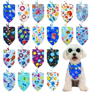 10PCS 2025New Dog Bandanas Beach Holiday