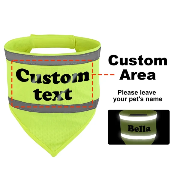 Personalized Dog Bandana Reflective Dogs Scarf - Image 4