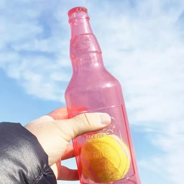 Dog Chew Toy Bite-resistance Beer Bottle with Tennis Ball - Image 7