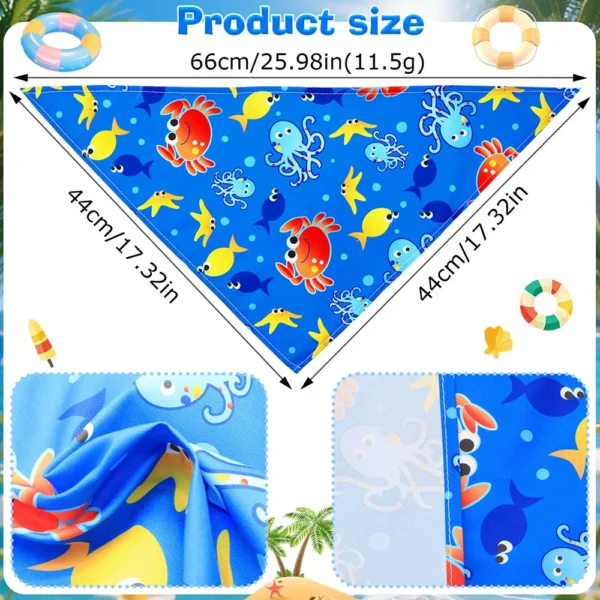 10PCS 2025New Dog Bandanas Beach Holiday - Image 2