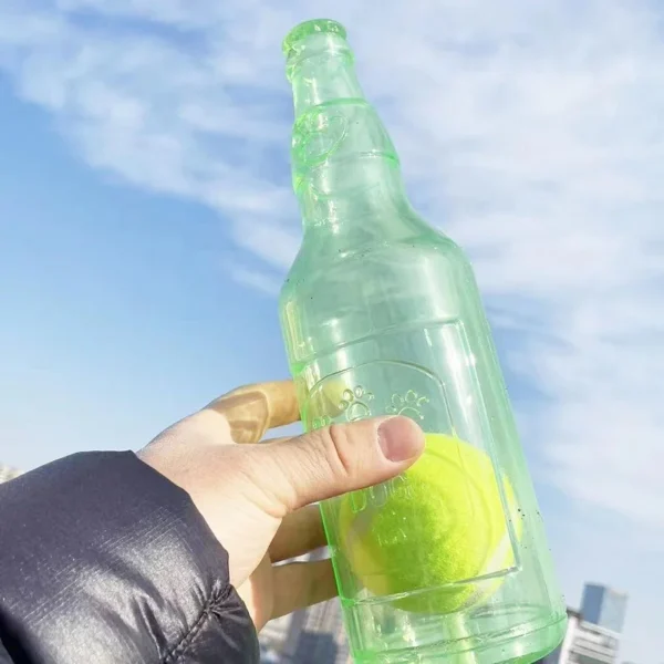 Dog Chew Toy Bite-resistance Beer Bottle with Tennis Ball - Image 8