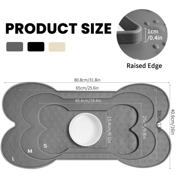 Pet Feeding Mat Silicone Dog Food Mat Anti-Slip And Waterproof - Image 5
